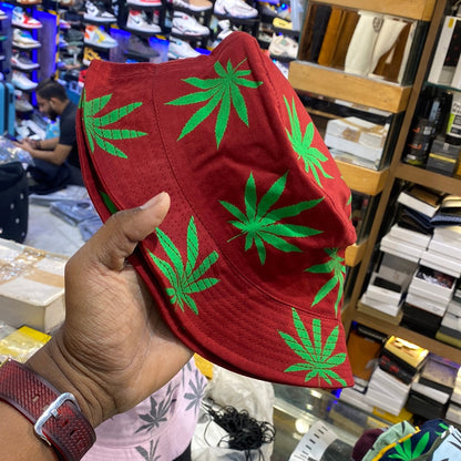 Multi Colour With Leaf Print Bucket Hat 6022303 CAP