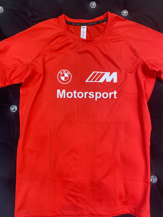 MUP BMW Motorsport Red Colour With Front Print Dry Fit Sports TShirt 821308