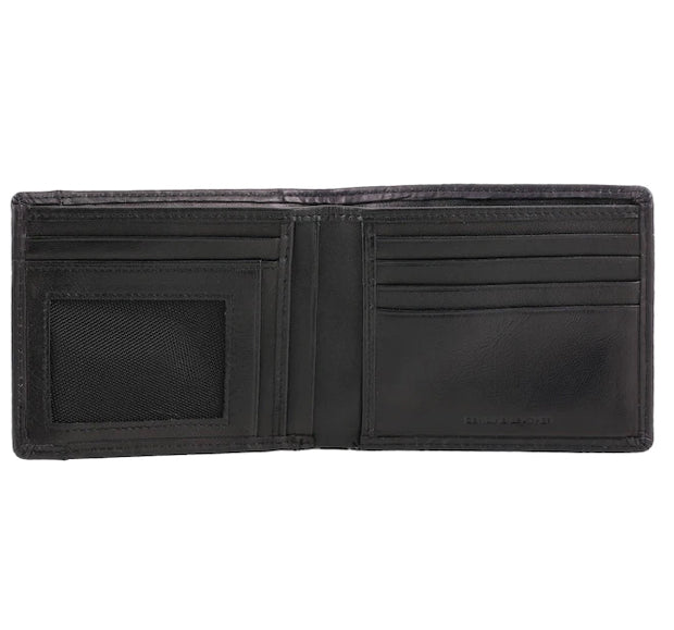 BLACK LEATHER BIFOLD Men Wallet
