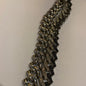 Silver Colour Silver Black Diamond Studded Cuban Necklaces 75092