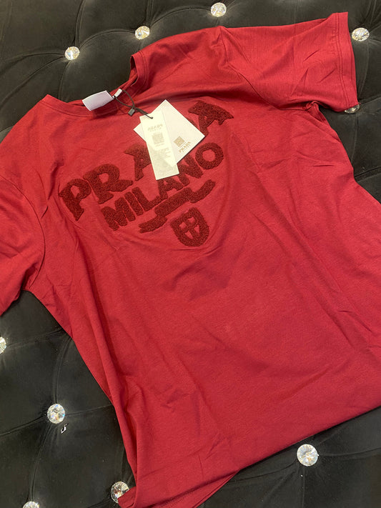 ARP Red Colour With ARP Logo Embroidery Print Half Sleeve T Shirt 298160