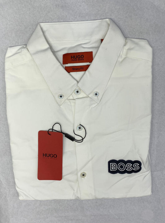 SOB HUG White Color With Front Sob Logo Embroidery with Side Pocket  Premium Quality Full Sleeve Shirt 861032