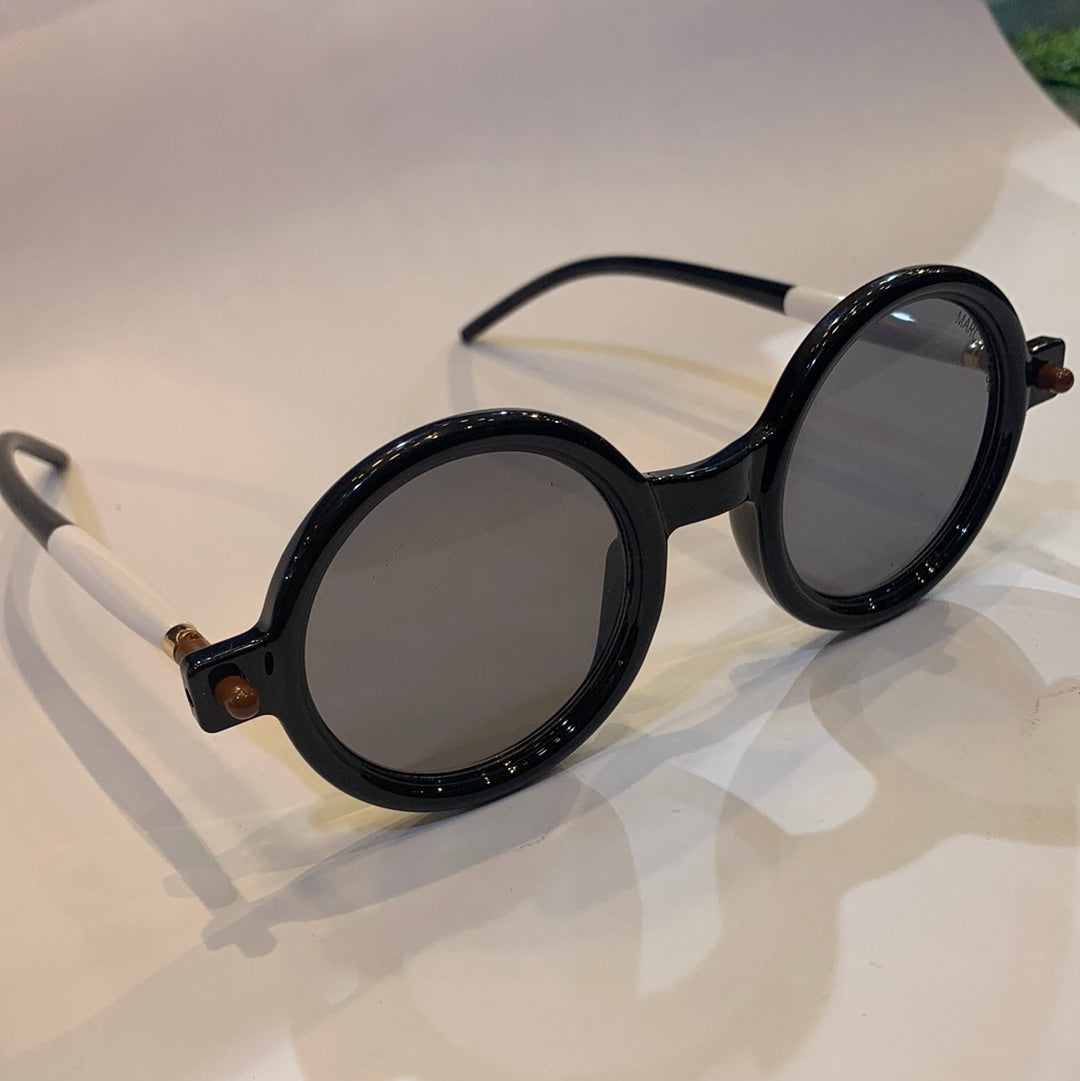 RAM black white frame black shade sunglass