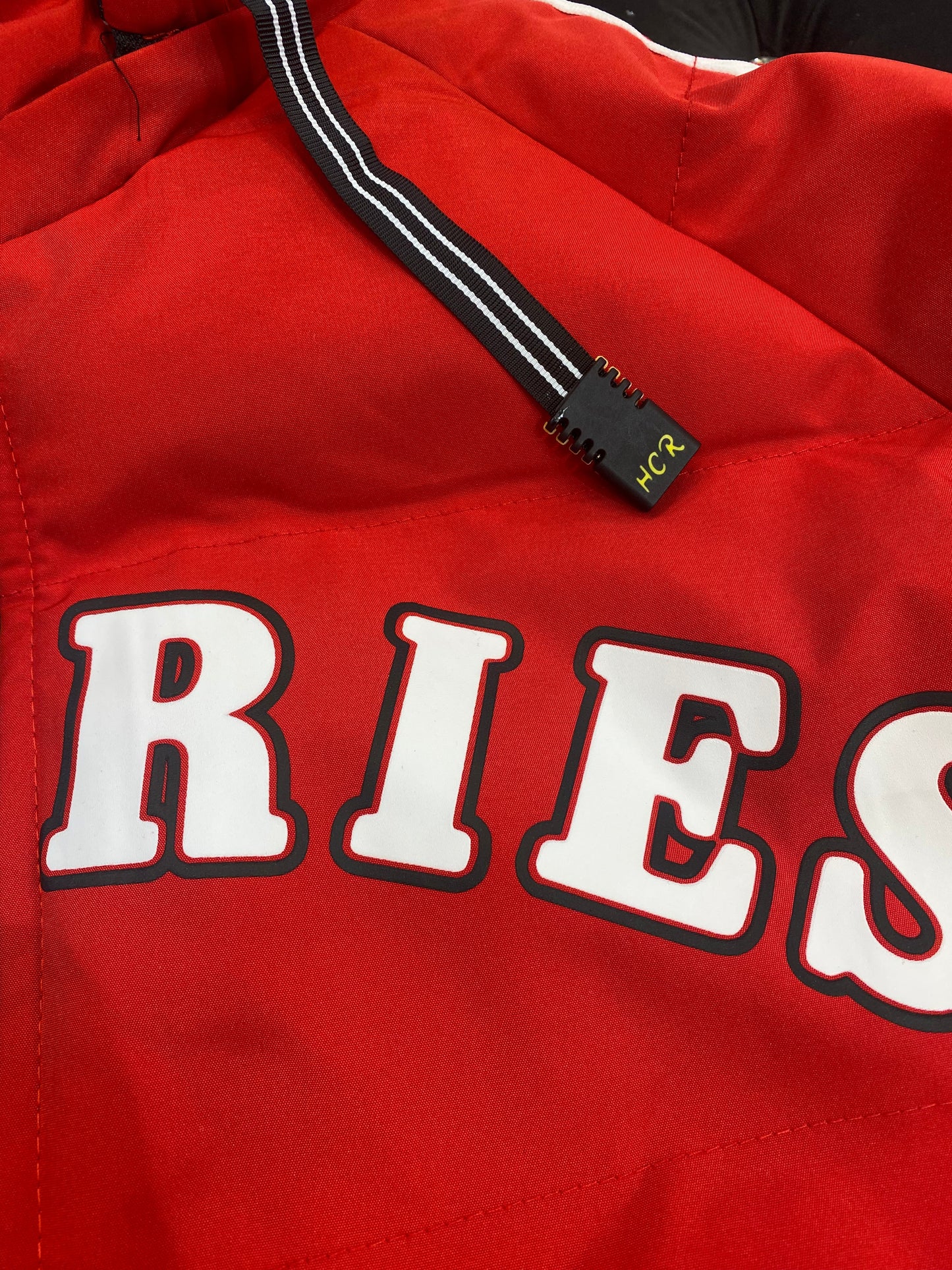 TNAG Red Colour Latter Printed Full Sleeves Solid Hooded Winter Reversible Jacket 89211