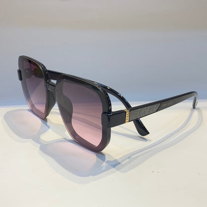 MIJ JIM Black Frame Pink Shade Unisex Sunglass W9009 61 13-143