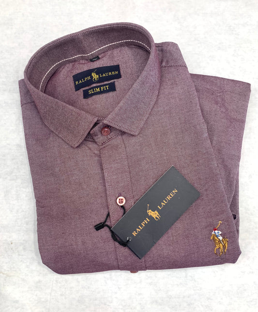 Mot Tom Purple Colour With Plain Design Casual Mens Shirt 1105040