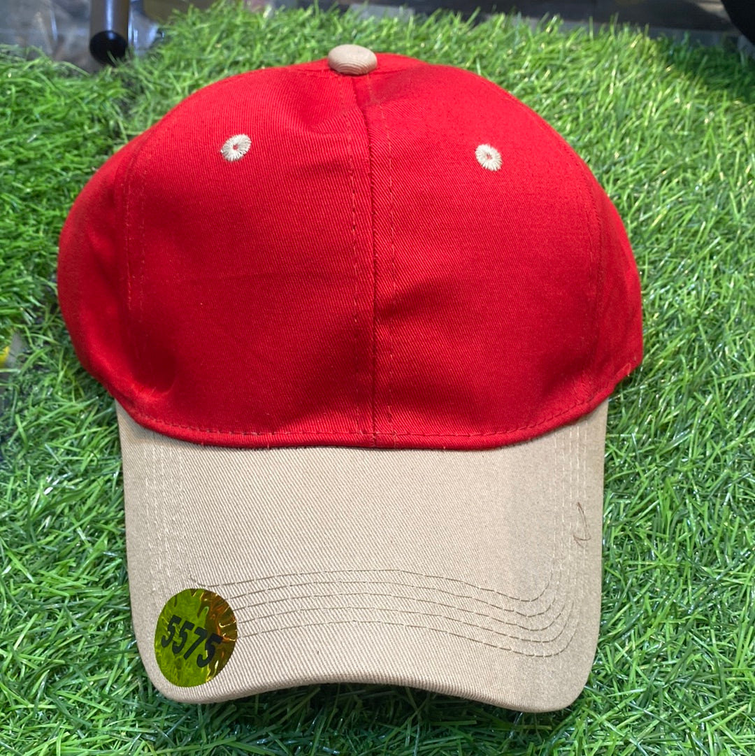 Red Beige Colour 5575  Printed Cap