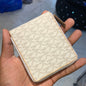 CIM KM White Colour With KM Print Genuine Leather Men’s Zipper Wallet  06480