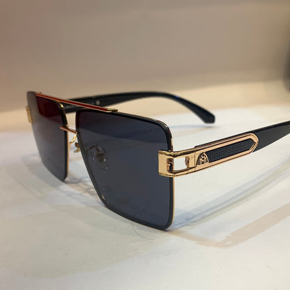 YAM Black Copper Frame Black Shade Unisex Sunglass 22050 62 14 140