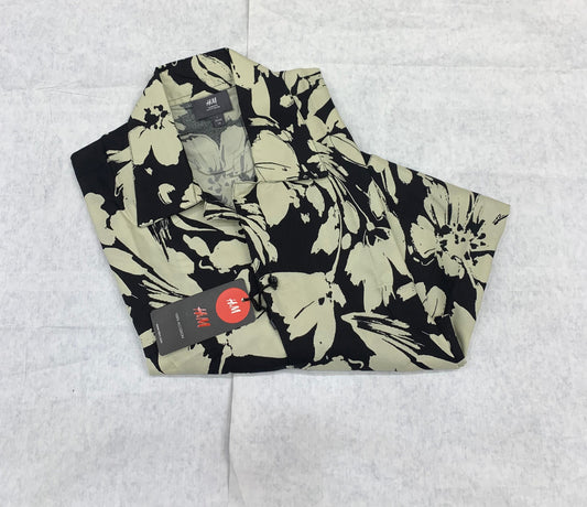 MH M&H Black Colour With Floral print Drop Shoulder Half Sleeve Shirts 50231