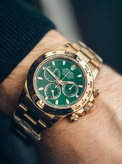 LOR Gold Chain Green Dial Automatic Chain Men Watch