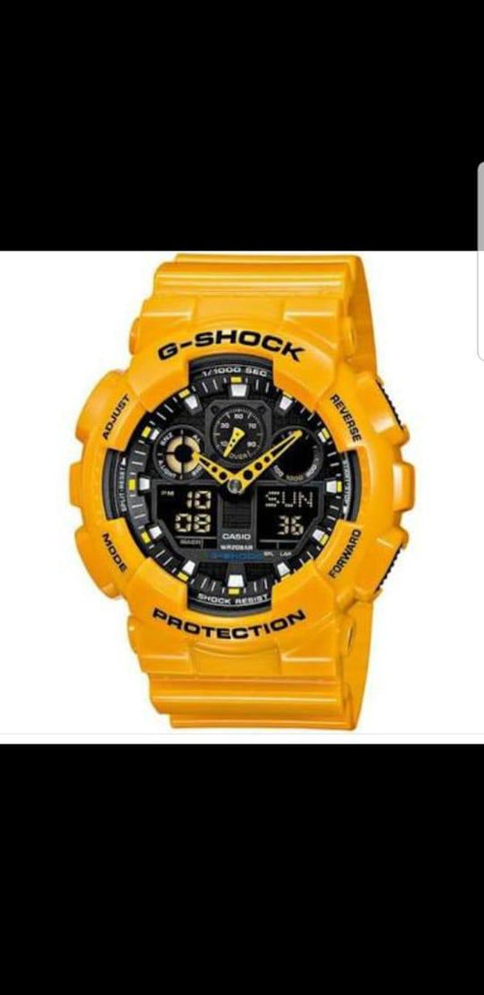 Hsg Yellow Strap Black Yellow Dial Water Resistant  Sports Watch with Original Box