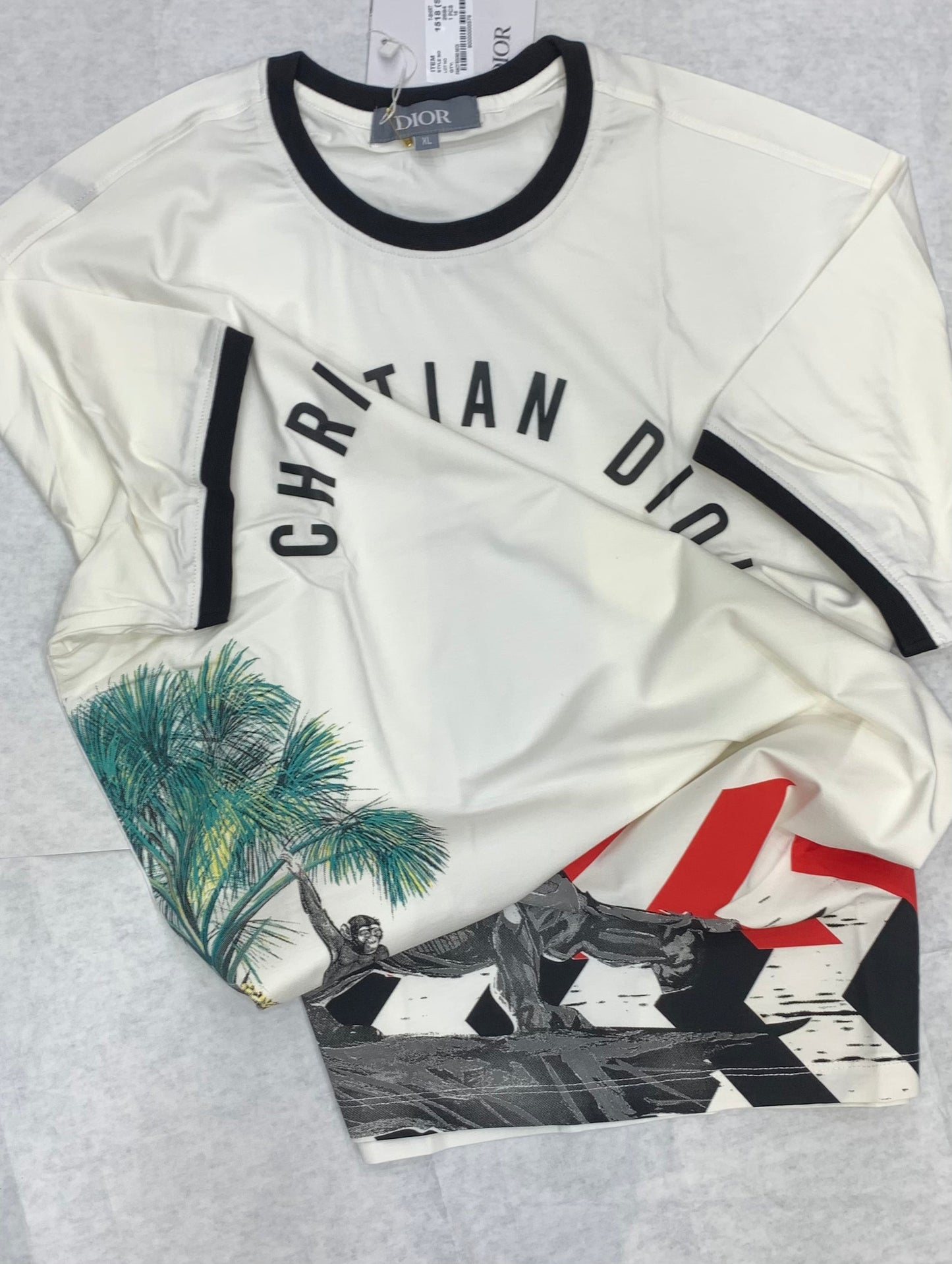 OID Green Colour With Front Print Round Tshirt 50219