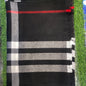 Bur Rub Black  Colour With White Grey Check Bur Logo Imported Muffler 49093