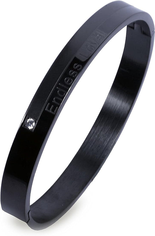 Endless Love Black Color Premium Luxurious Men's Bracelet Bracelet With Fine Finishing For Unisex 502332
