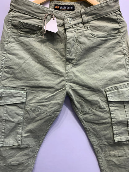 Blank Stitch Green Colour With 6 Pocket Cargo 1105013