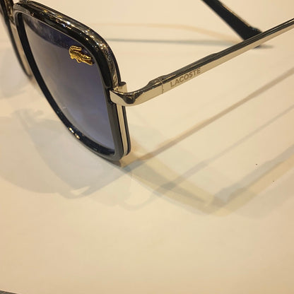 Black Silver Frame Dark Blue Shade CAL Sunglass