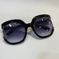 LAS REF Black Gold Frame Blue Shade Unisex Branded Sunglasses