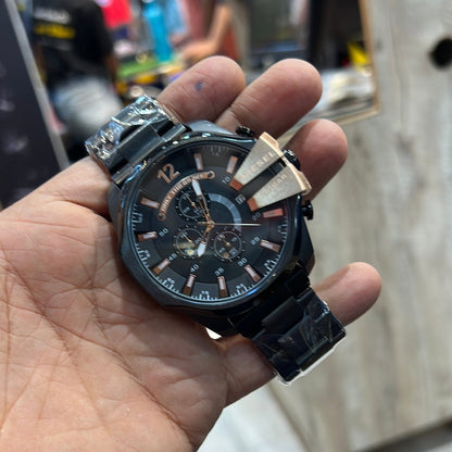 Eid Black Chain Black Copper Dial Jap Machinery Heavy Men's Watch 900949