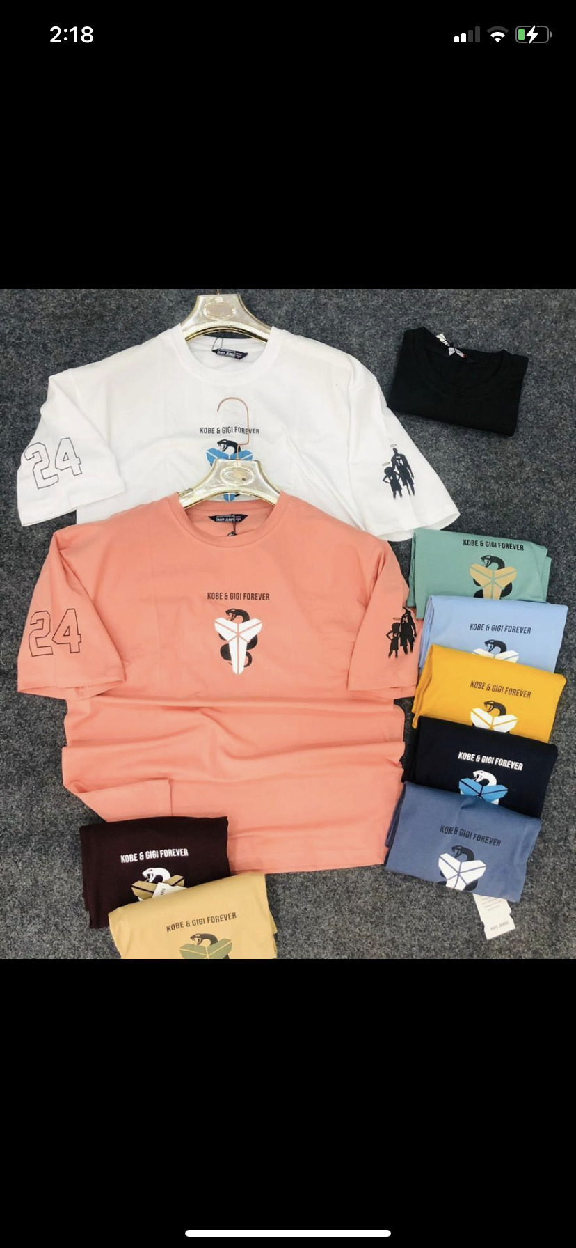 Peach Colour Printed Kobe Gigi Firever  TShirt 110220