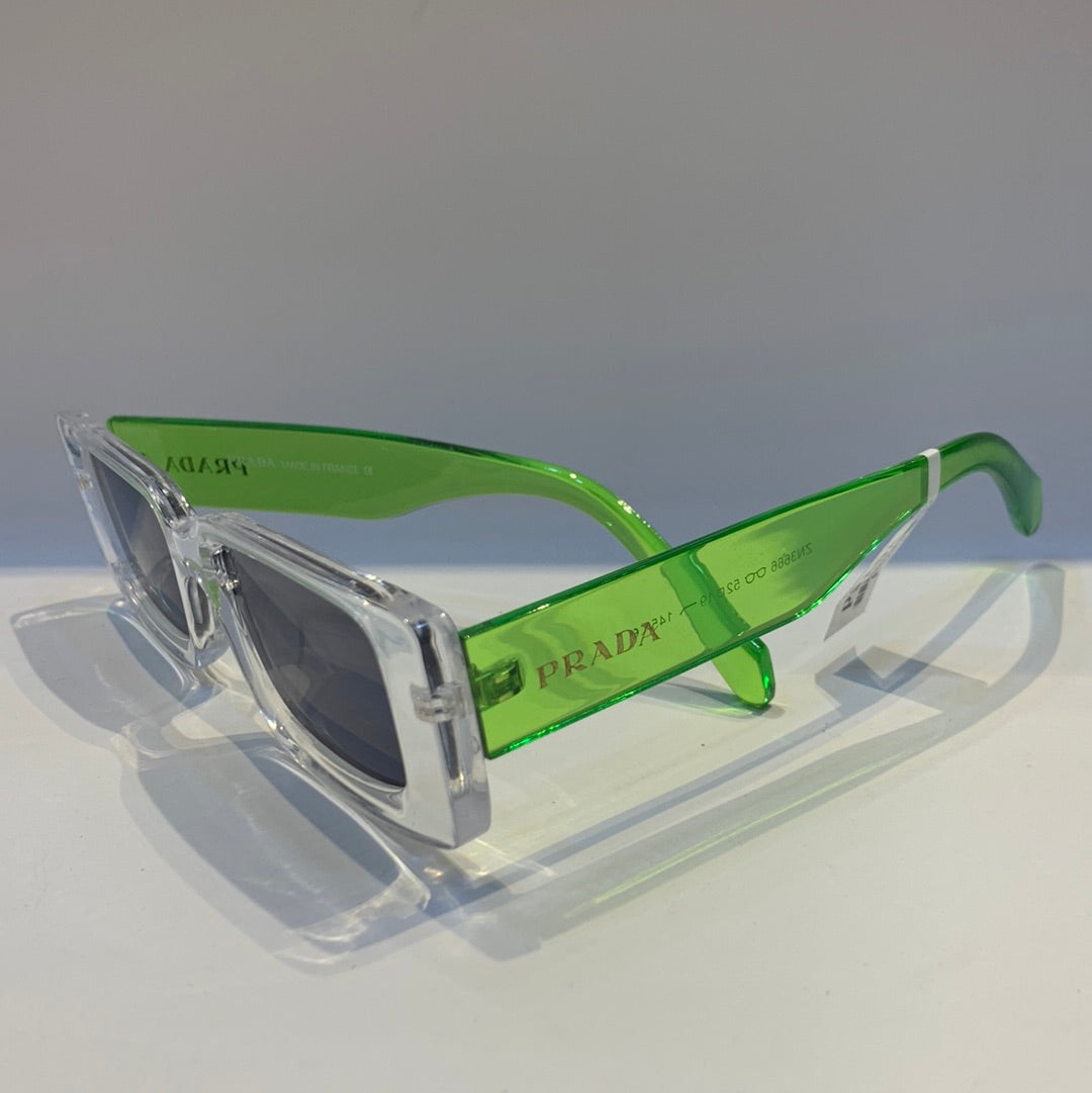 ARP Transparent Green Frame Grey Shade Sunglass ZN366652 19-145