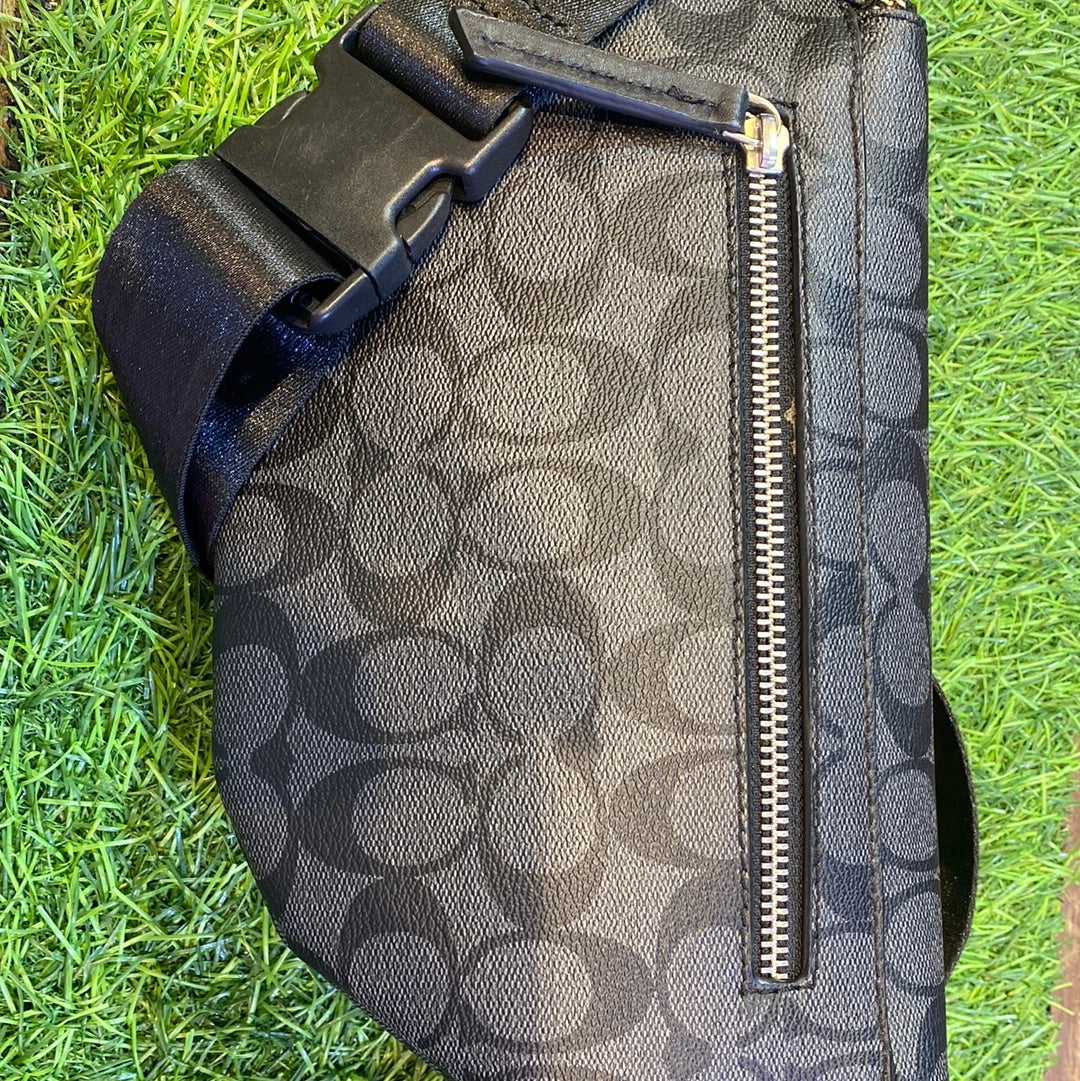 AOC Black Grey Waist Fanny Side  Chest Unisex Bag