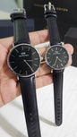 Wd Black Strap Black Dial Silver Ring Man Watch