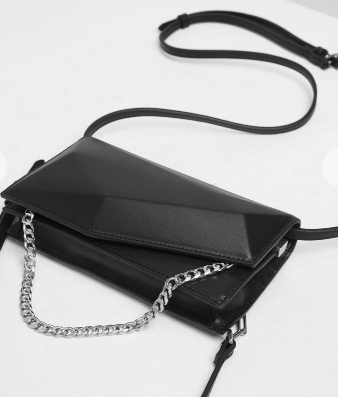 Geometric Chain Link Belt Bag CHARLES & KEITH KR Bag
