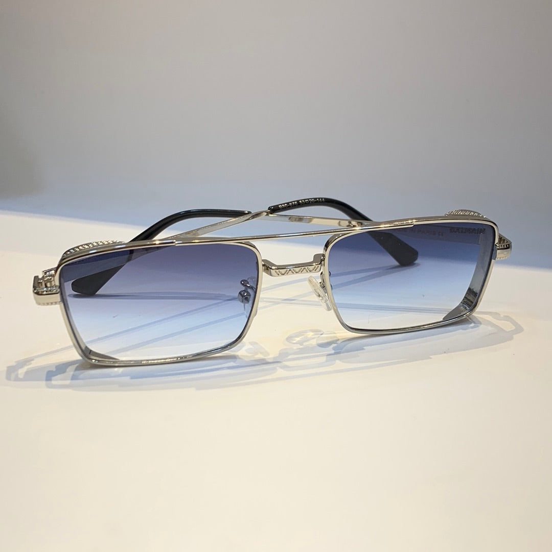 Lab Bal Silver Frame Sky Blue Shade Sunglass B80-67653 20-144