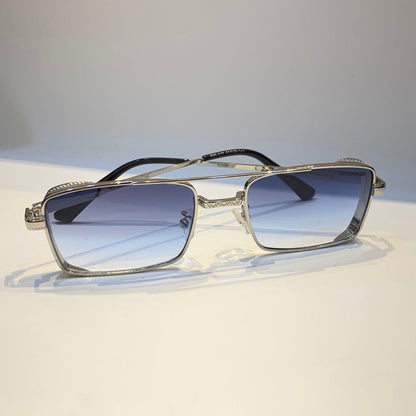 Lab Bal Silver Frame Sky Blue Shade Sunglass B80-67653 20-144