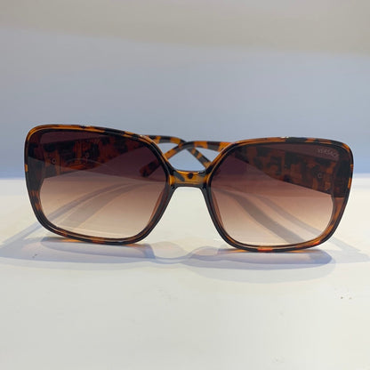 REV Leopard Frame Brown Shade Unisex Sunglass W9019 61 17-148