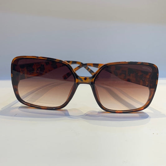 REV Leopard Frame Brown Shade Unisex Sunglass W9019 61 17-148