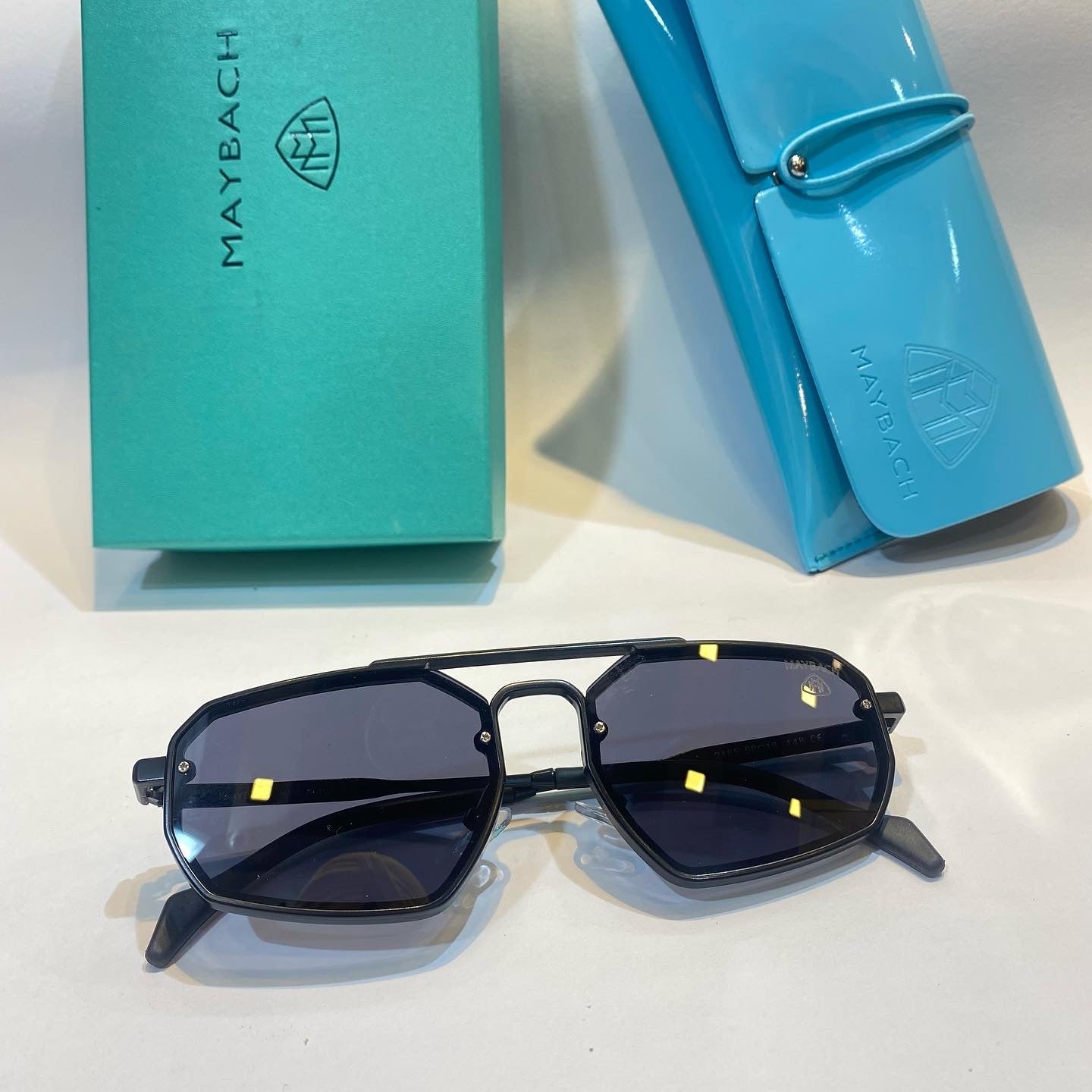 YAM Black Frame Black Shade Unisex Branded Sunglasses 2185 58 18-148