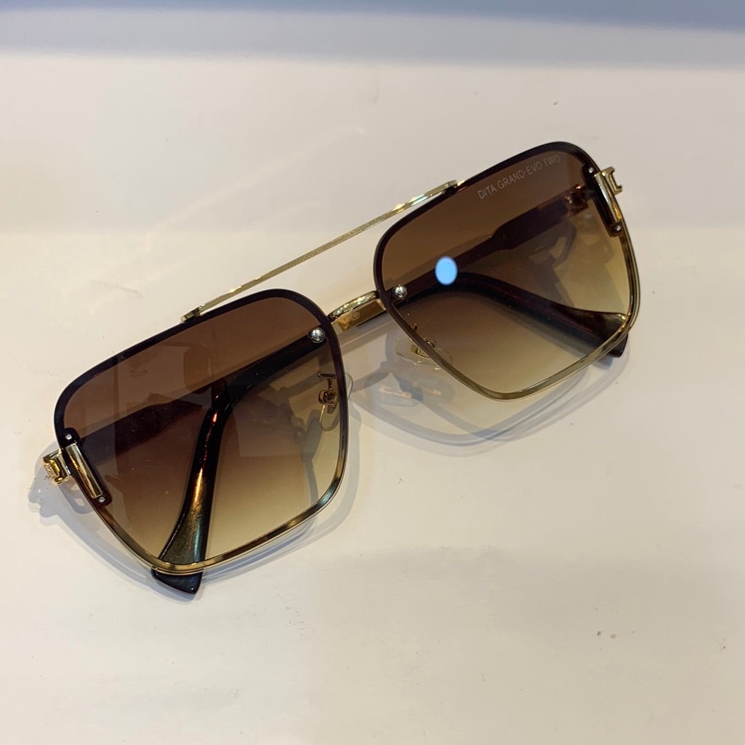TID Golden Frame Yellow Shade Unisex Sunglass 22233 59 13 -140