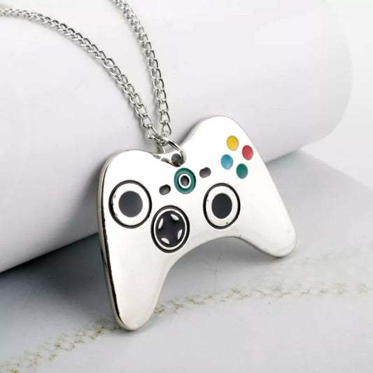 Sliver Video Game Pendant Necklace Chain 50265