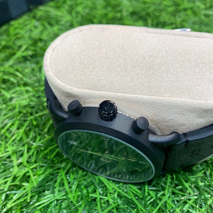 Black Strap Chronographic Dial Watch For Men