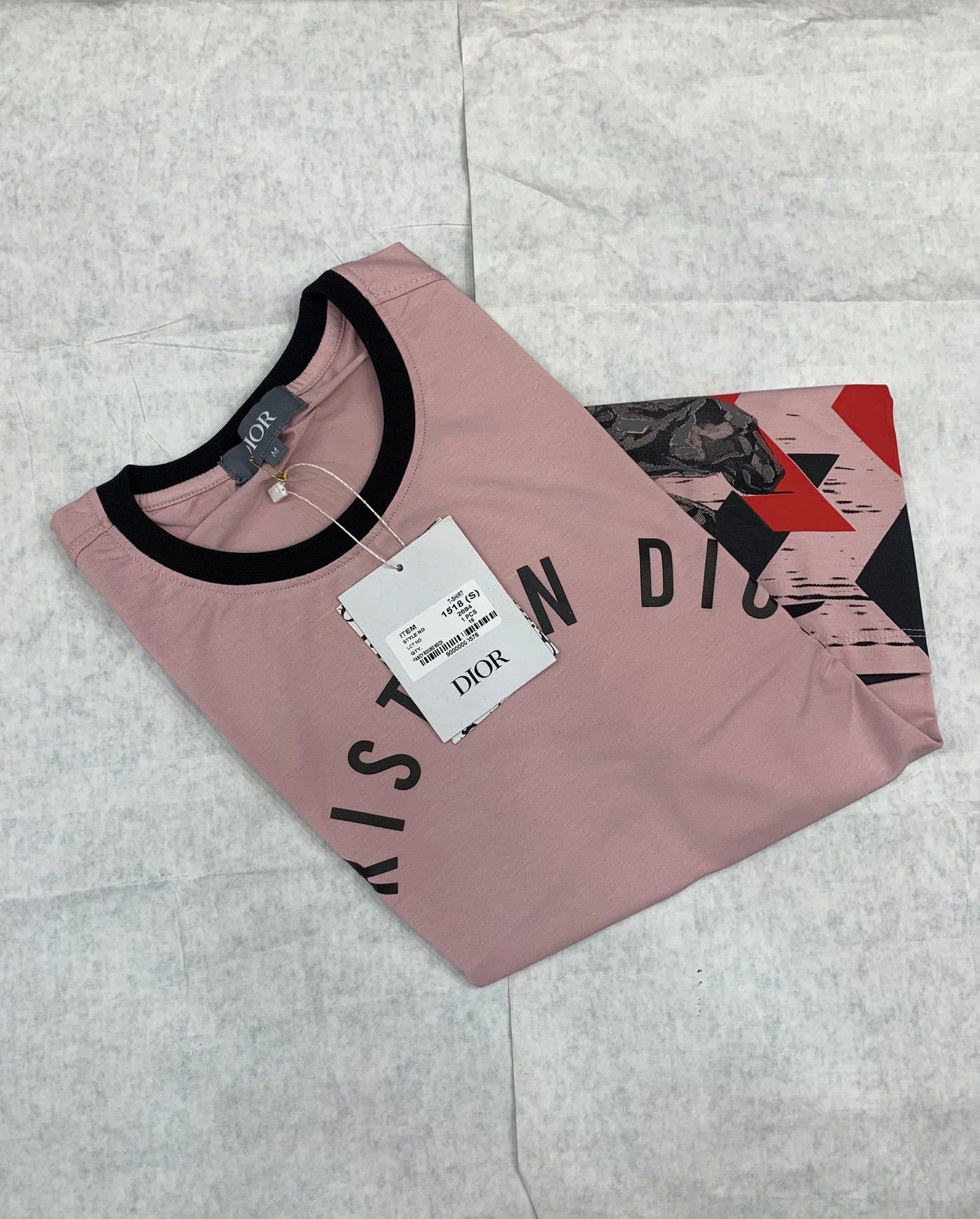 OID Peach Colour With Front Print Round Tshirt 50221