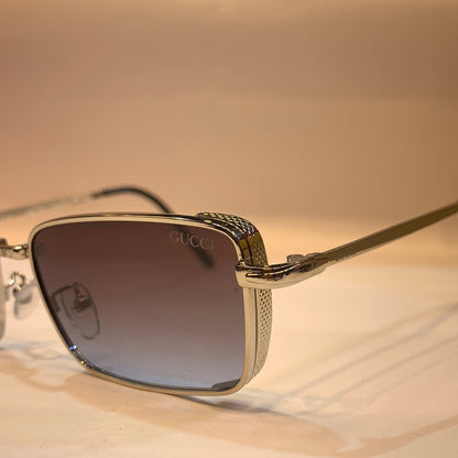 CUG Sliver Frame Black Shade Small Frame Unisex Sunglass 2252