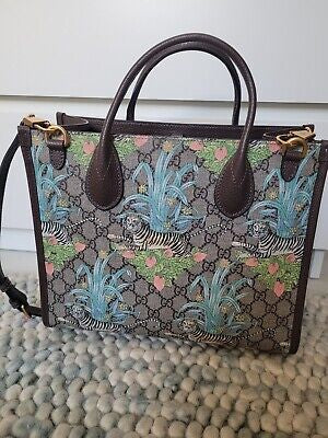 CUG GUC Brown Authentic Tiger Print Ladies Tote Bag 9301
