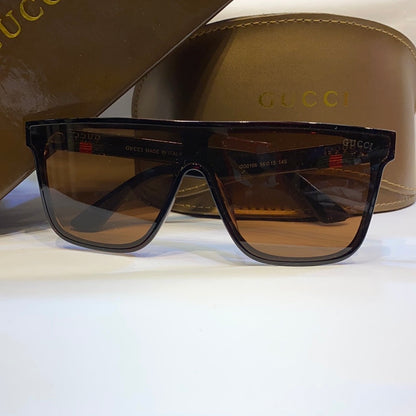 CUG Glossy Brown Frame Brown Shade Unisex Branded Sunglasses GG0106 5615 145