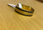 Gold Black Stainless Steel Circle Rhodium Plated Premium Quality Men’s Ring 50241