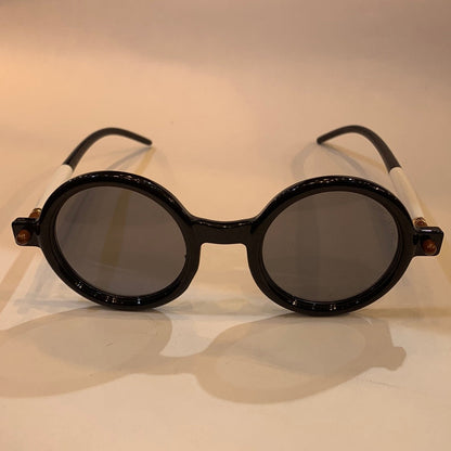 RAM black white frame black shade sunglass