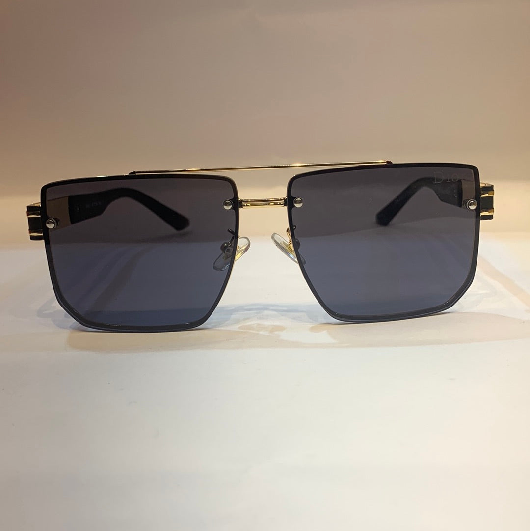 OID Gold Frame Black Shade Unisex Sunglass 10461 62 15 145
