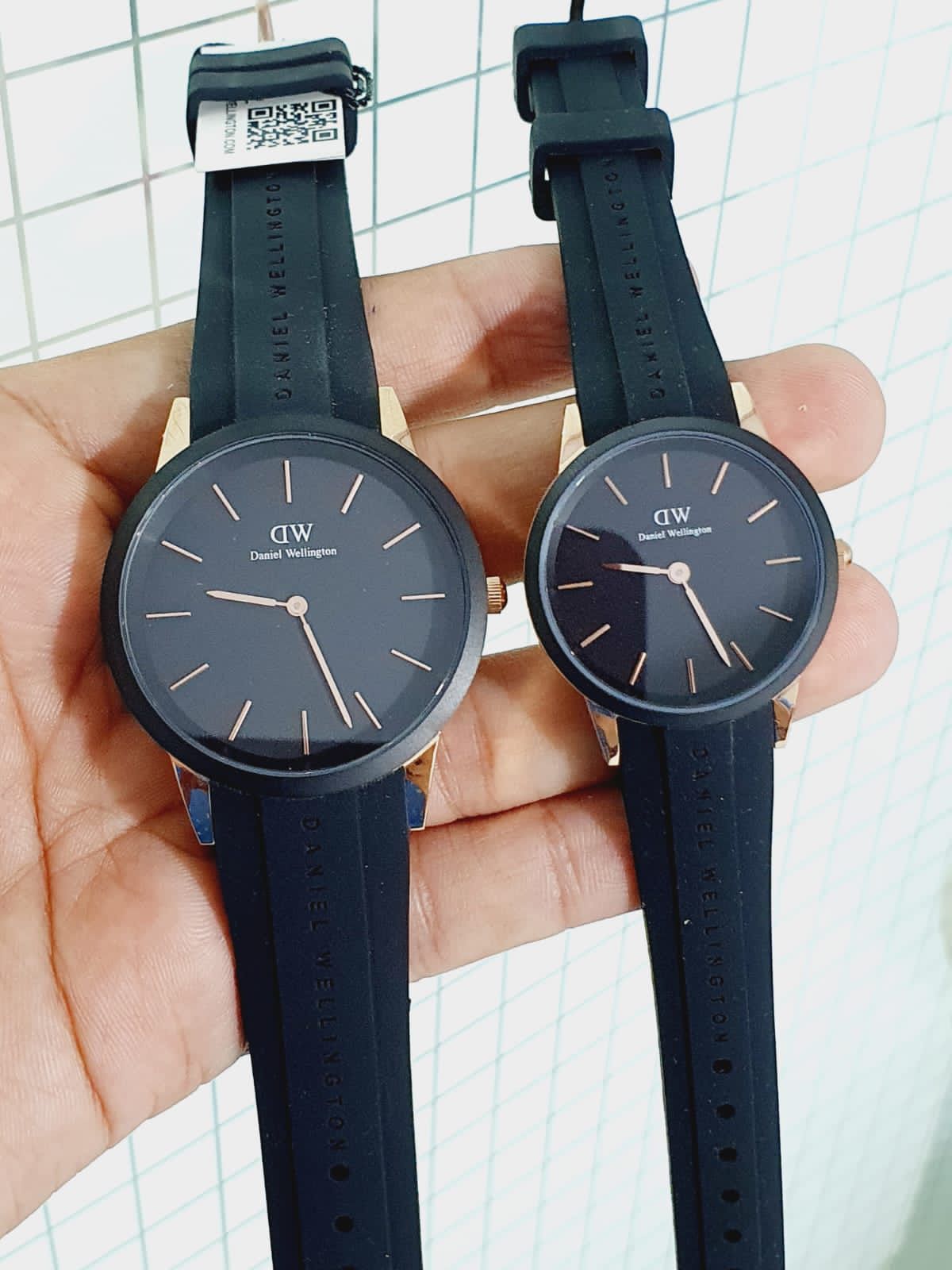 Wd Dw Black Silicon Strap Black Copper Dial Ladies Watch 401358 ...