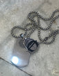 Sliver Girl Face Pendant Necklace Chain 50314