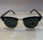 YAR RB Glossy Black Golden Frame Black Shade Unisex Sunglass RB3016 51 21 145