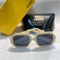 NEF White Cream Frame Black Shade Unisex Branded Sunglasses ZN3546 54 20-145