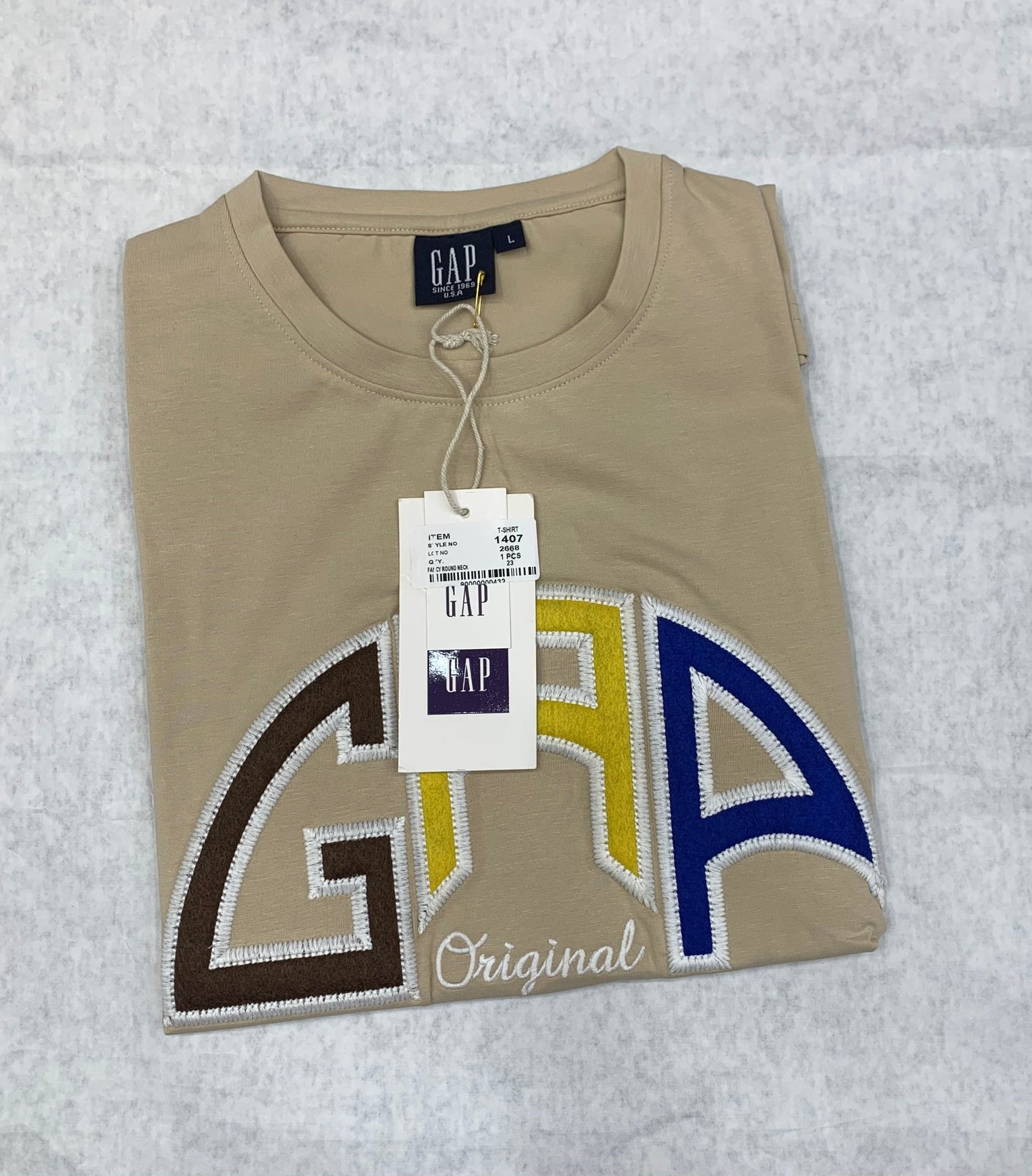 PAG Beige Colour With Front PAG Embroidery Lycra Fabric Tshirt 50135