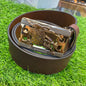 Brown Gold Genuine Leather 900241