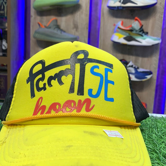 Black Yellow Dilli Se Hoon Cap 700141